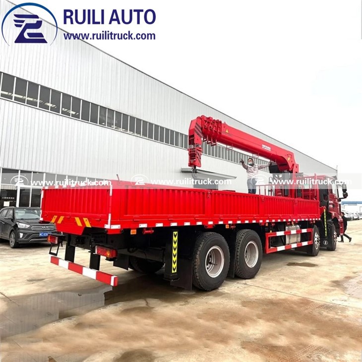 Shacman 8x4 10 Ton 14 Ton Truck Mounted Crane For Sale factory